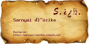 Sarnyai Őszike névjegykártya